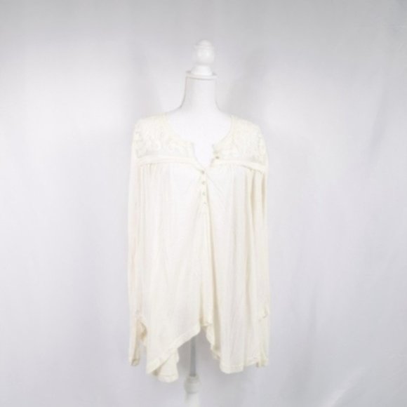 Free People To The Sea Tee, Natural, Size S - Picture 3 of 4